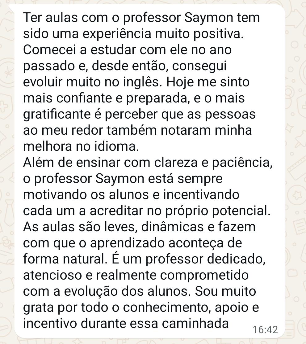 Depoimento de Camila Sales no WhatsApp