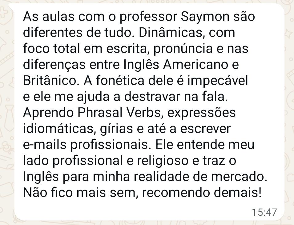 Depoimento de Elzilene Cavalcante no WhatsApp