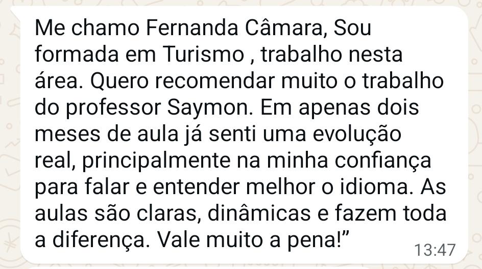 Depoimento de Fernanda Câmara no WhatsApp