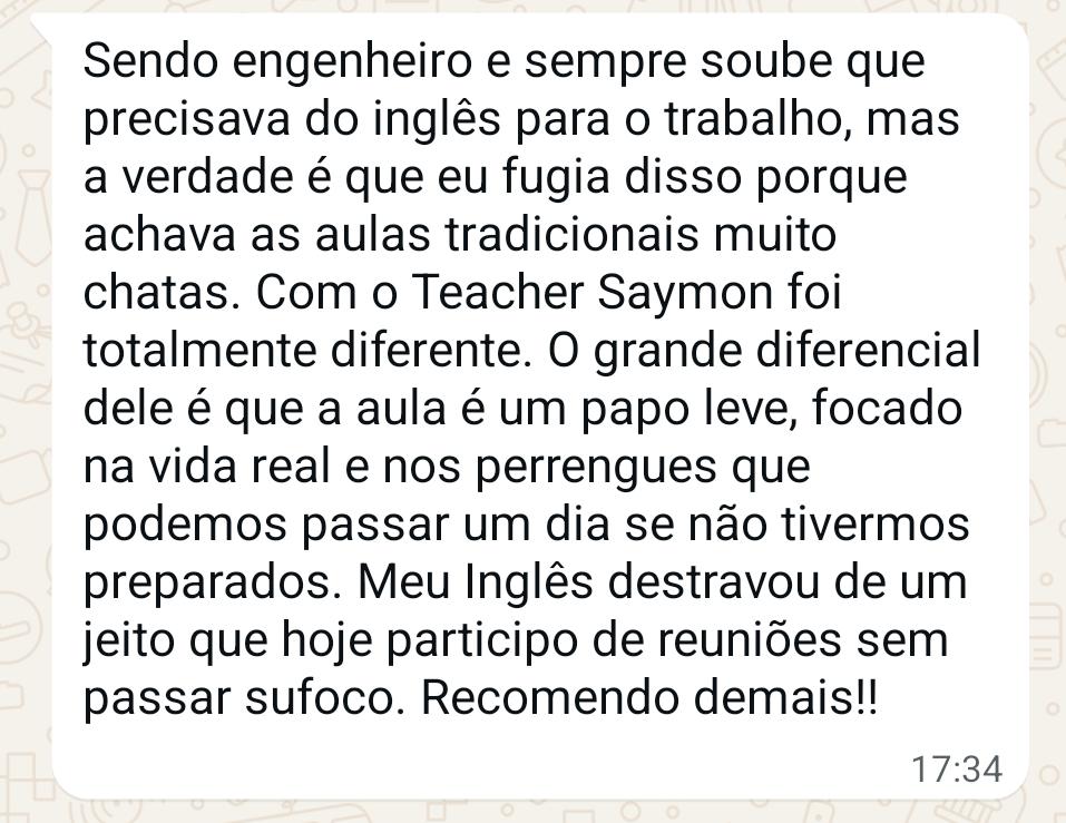 Depoimento de Gabriel Guerra no WhatsApp