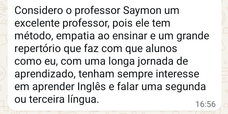 Depoimento de Julio Reis no WhatsApp