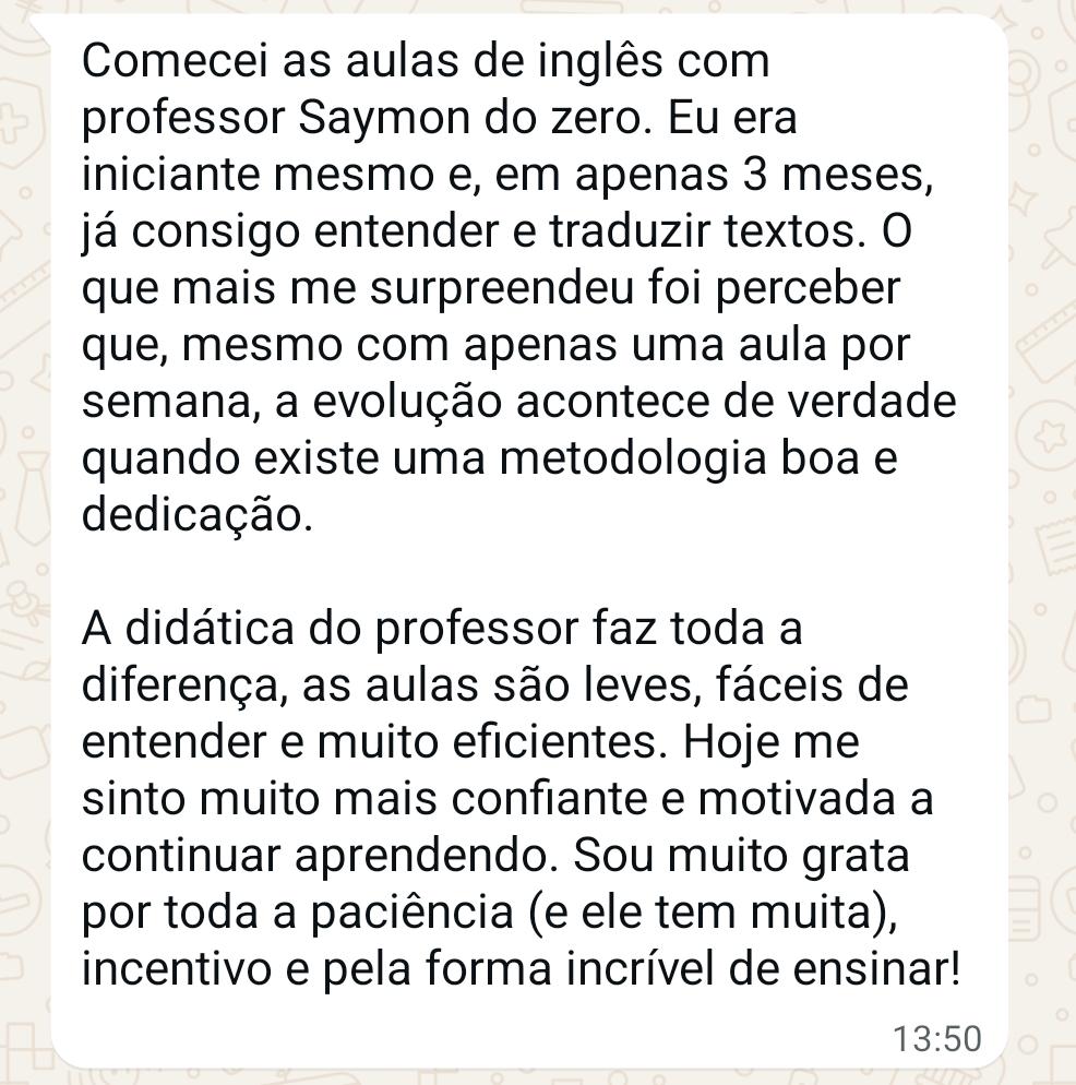 Depoimento de Letícia Hidalgo no WhatsApp