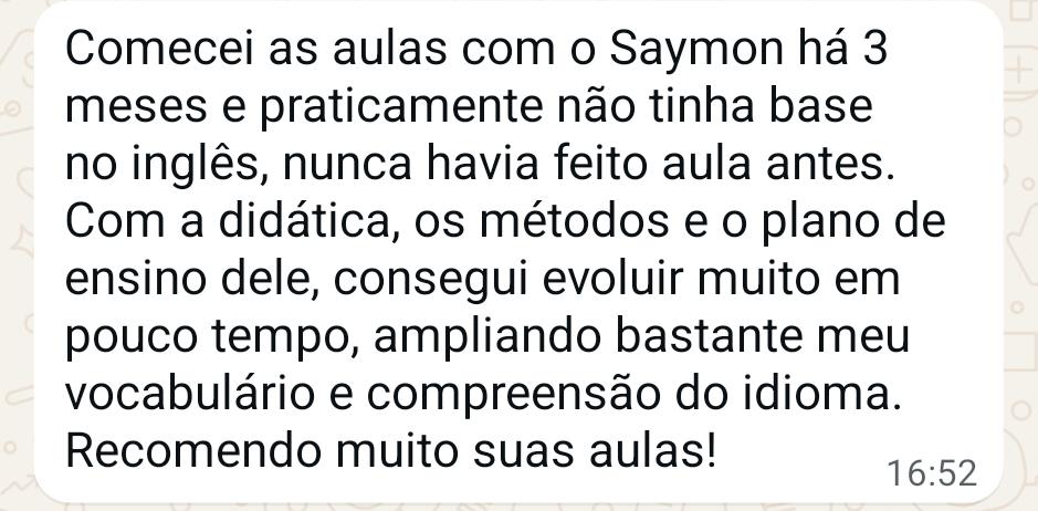 Depoimento de Pedro Emilio no WhatsApp